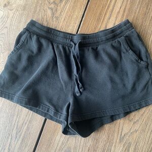 Colsie Women’s Black Lounge Pajama Shorts Cotton Blend Size Large With Pockets